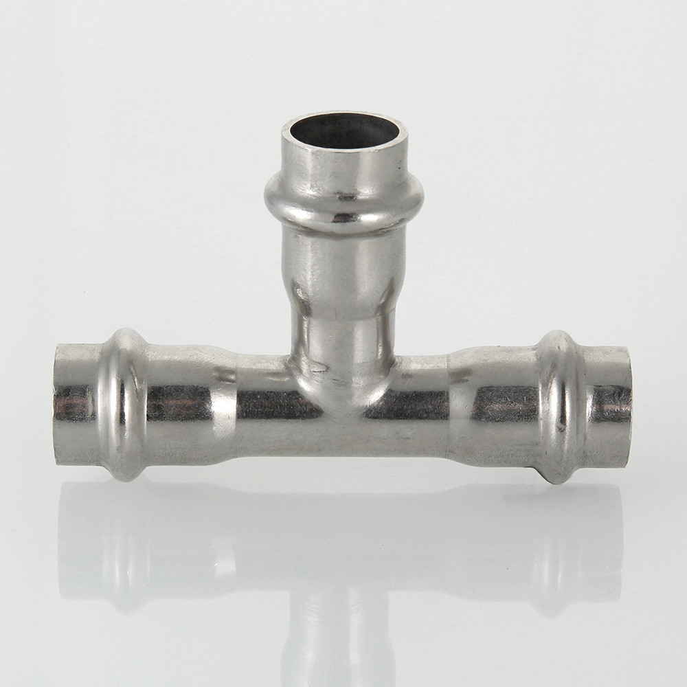 Тройник пресс 15 Х15 x15 мм нержавеющая сталь VALTEC