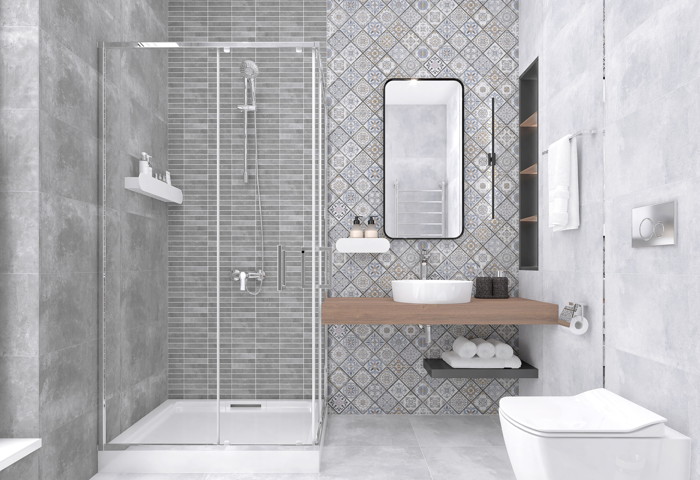 Etnis мозаика серый 18-00-06- 30x60