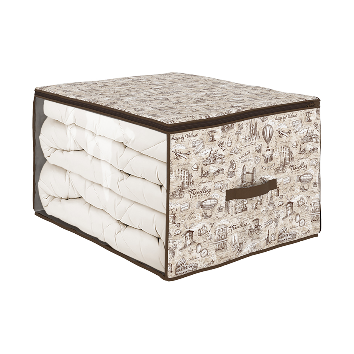 Кофр для хранения "travelling" 60*50*35 см с застёжкой-молнией (1/24) "valiant" tc-cb-m