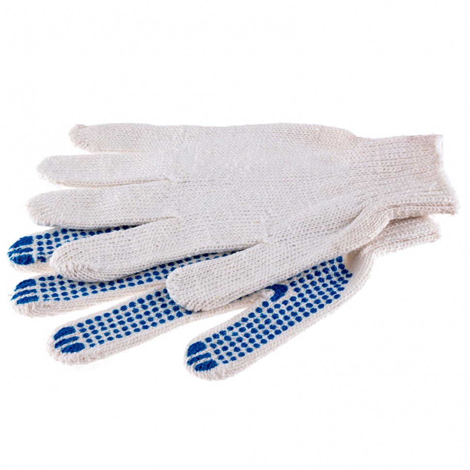 Перчатки х/б, ПВХ покрытие, "Точка", 10 класс (67715)