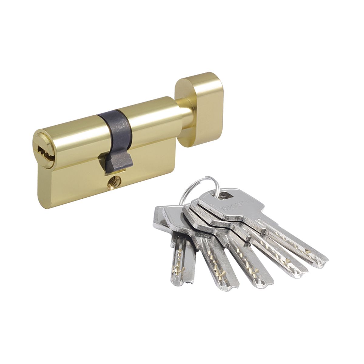 Цилиндров. механизм есо-std z лпв-60 (30-30) (ключ/вертушка) золото (1/10/80) "нора-м"