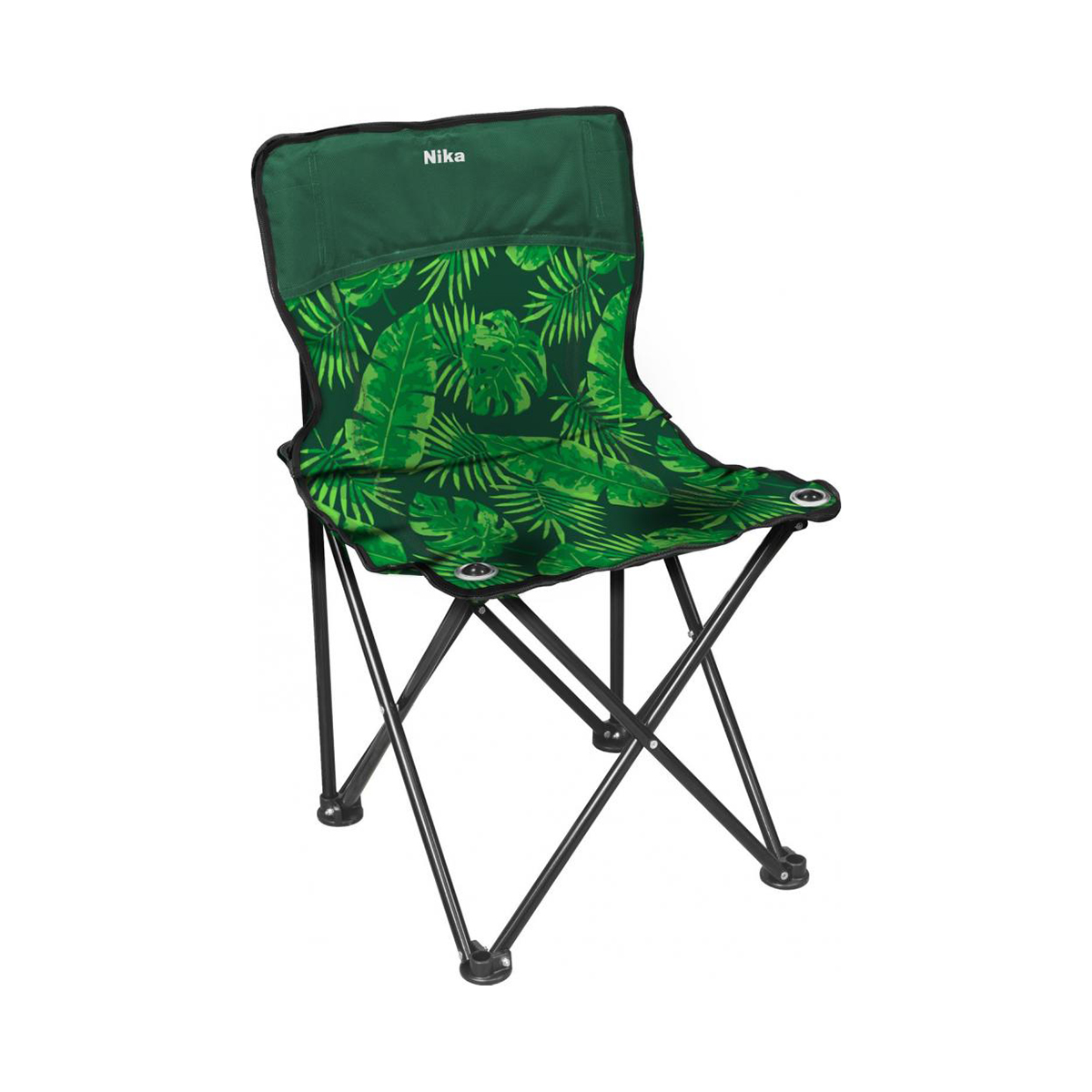 Стул "премиум 3" складной сиденье двухслойн.ткань 40 х 40 см (тропич. листья на темном) (1/5) псп3/2