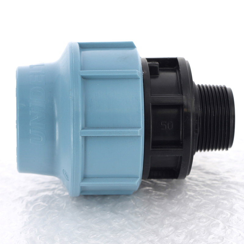 Муфта ПНД обжимная НР 50 х 2" для водопроводных труб UNIDELTA