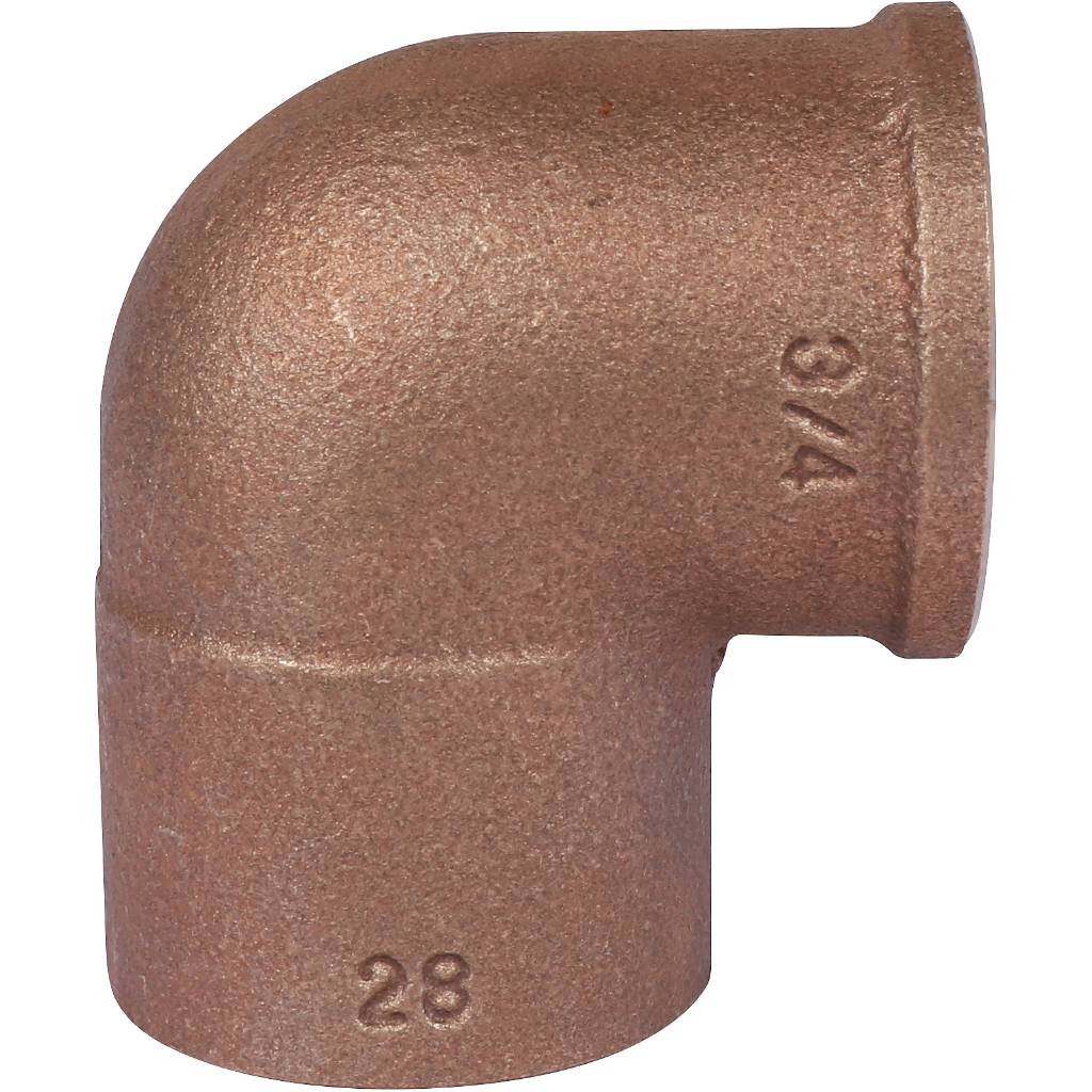 Угол переходной 28x3/4" (ВР) SANHA под пайку бронзовый 140902834