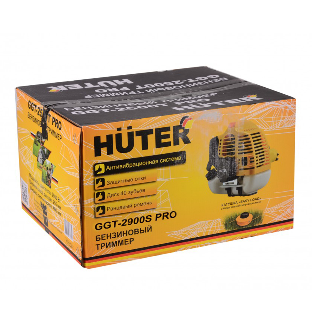 Триммер бензиновый ggt-2900s pro, с антивибрац. системой (1) "huter"