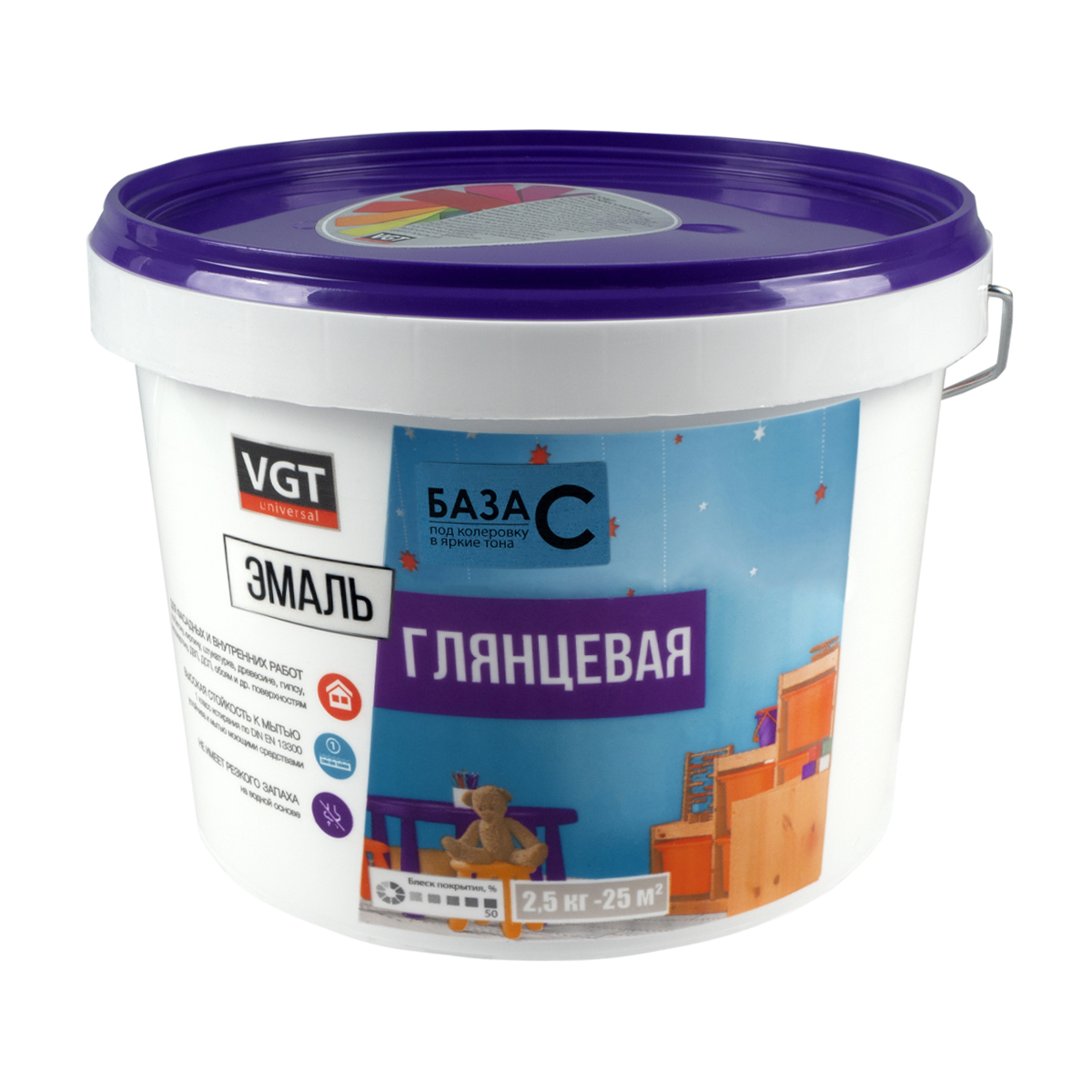 Эмаль вд-ак-1179  универсал.  глянц. база с  2,5 кг (4) "вгт"