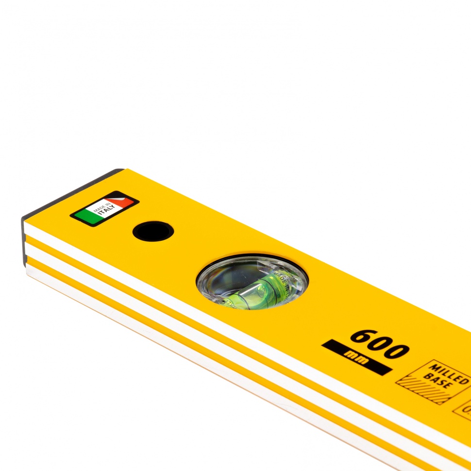 Уровень алюминиевый, 600 мм, фрезерованный, 3 глазка Denzel (33681)