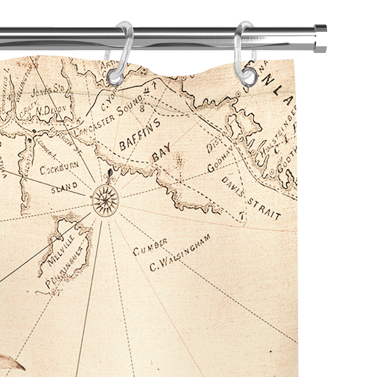 Штора для ванной 180*180 см (полиэстер) "expedition history" (1/24) "valiant" exp-h-1818