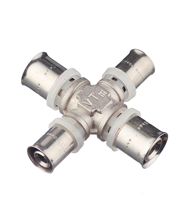 Крестовина 20 х 16 х 20 х 16 мм пресс для МП труб VALTEC (VTm.241.N.201620)