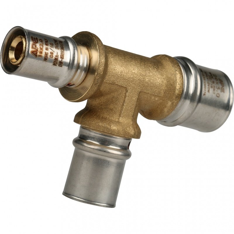 Тройник переходной под пресс 26 x 20 x 16 STOUT для МП труб