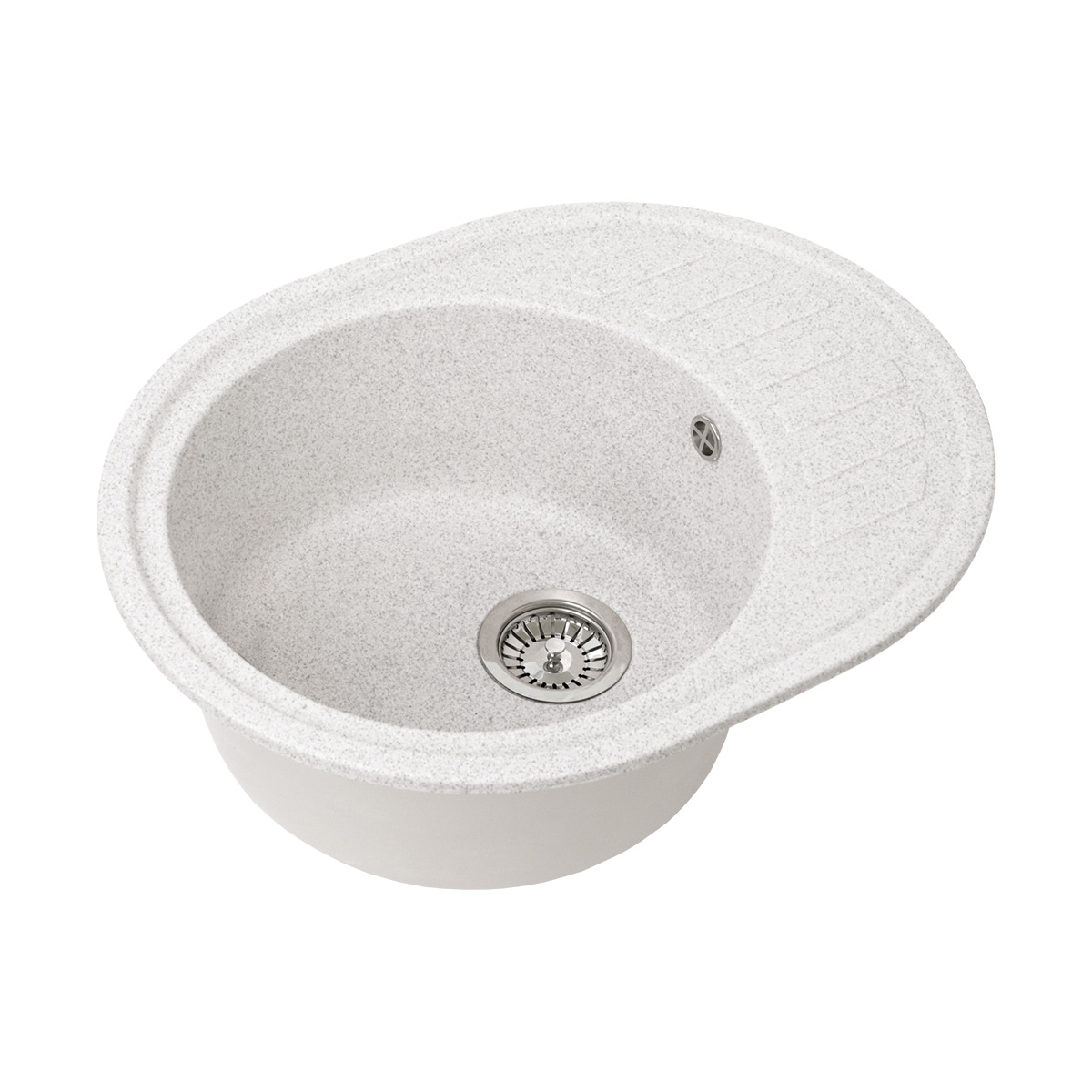 Мойка для кухни врезная искуств. камень gs-62-310 с крылом 620*500 мм серая "granstones"