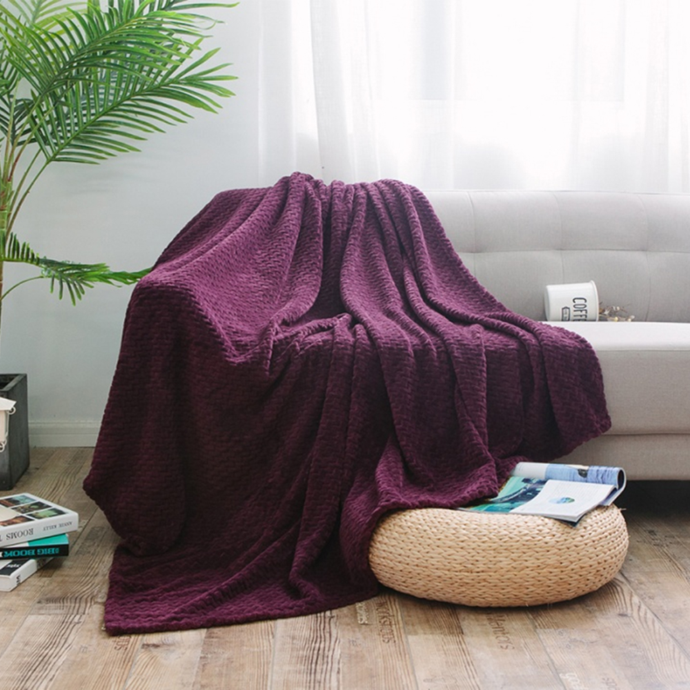 Плед велсофт "роял плюш 004" 200*220 см (бордовый) (1) амавес-текстиль