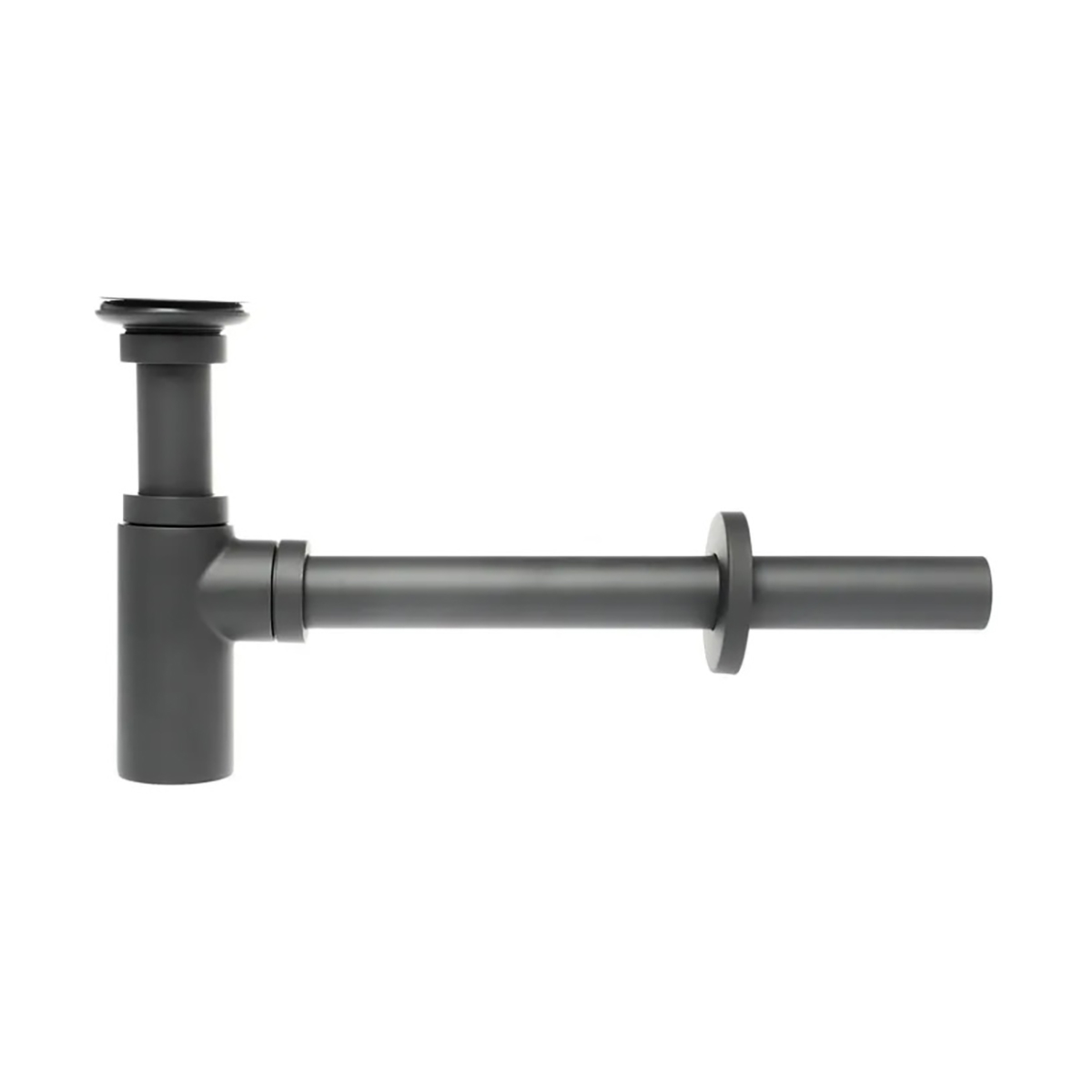 Сифон "lineis" с выпуском 1 1/4" х 32 мм латунный (черный) (1/12) "wirquin"