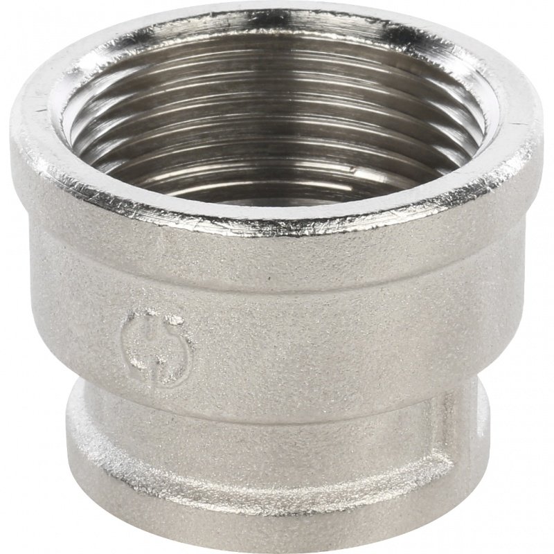 Муфта резьбовая переходная 1"1/4 x 3/4" ВР никель STOUT