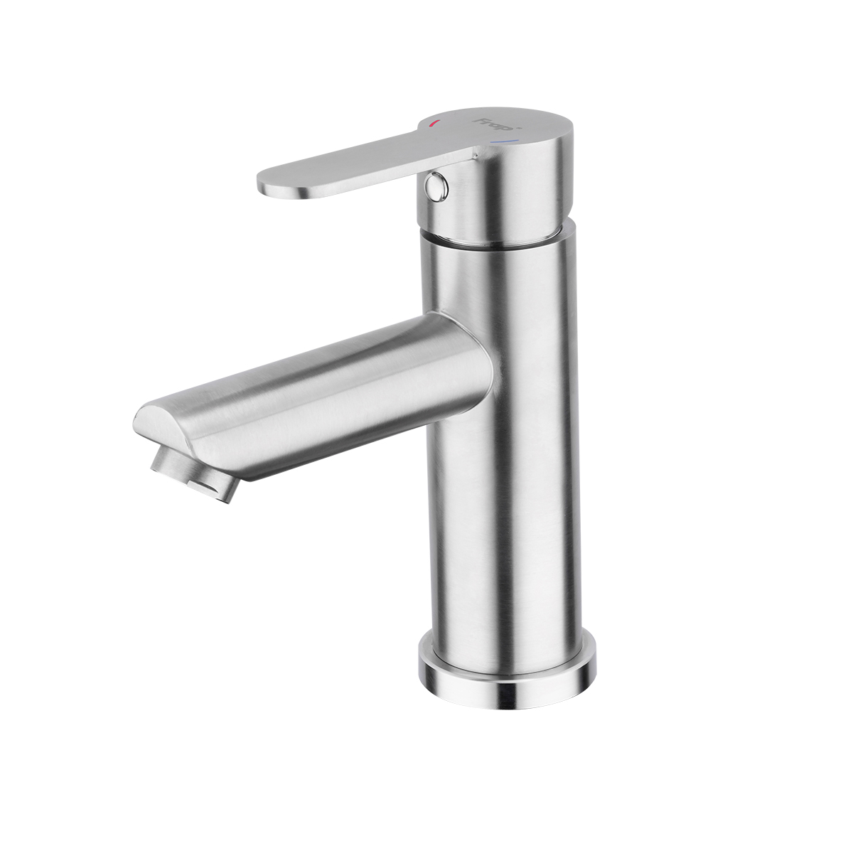 Смеситель для умывальника f10801 монолитный (нерж.сталь), сатин (1/10) "frap"