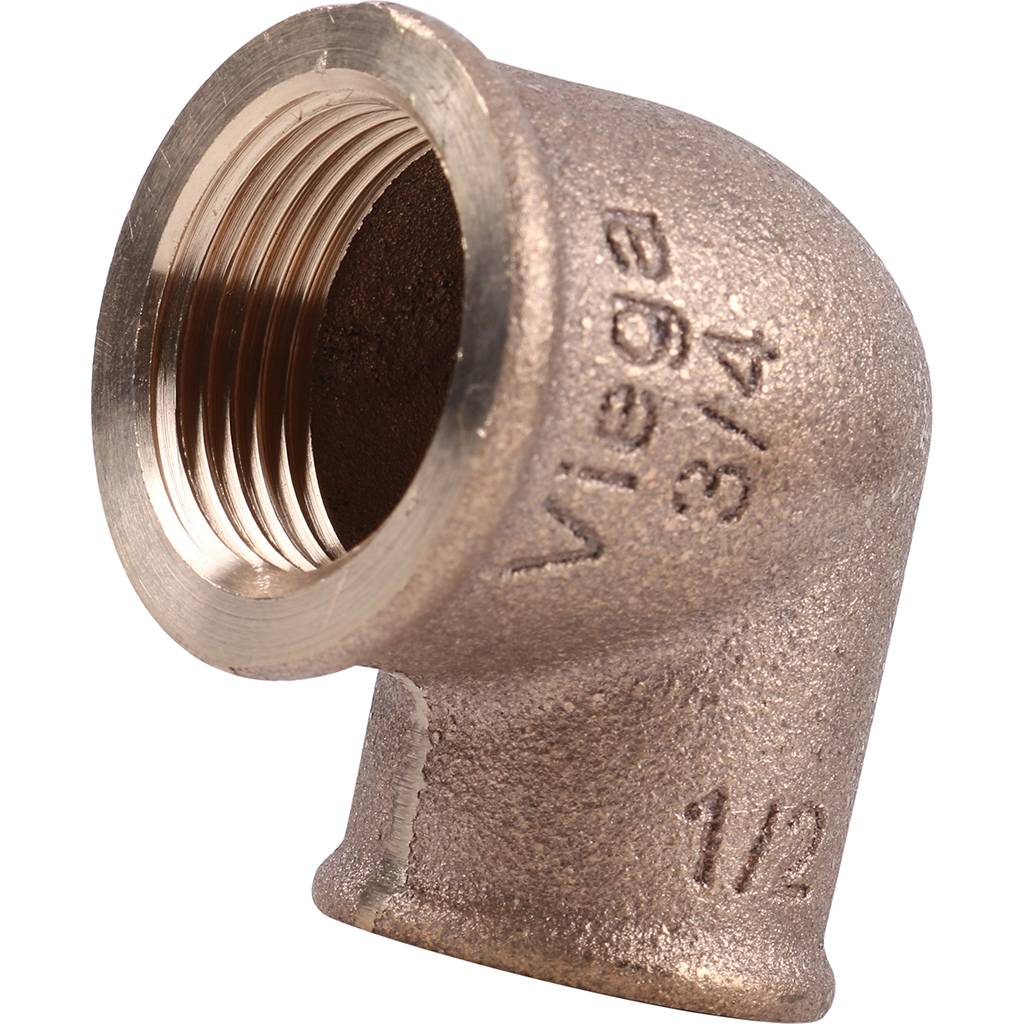 Угол резьбовой 90° (ВР) 3/4" x 1/2" бронза VIEGA (320669)