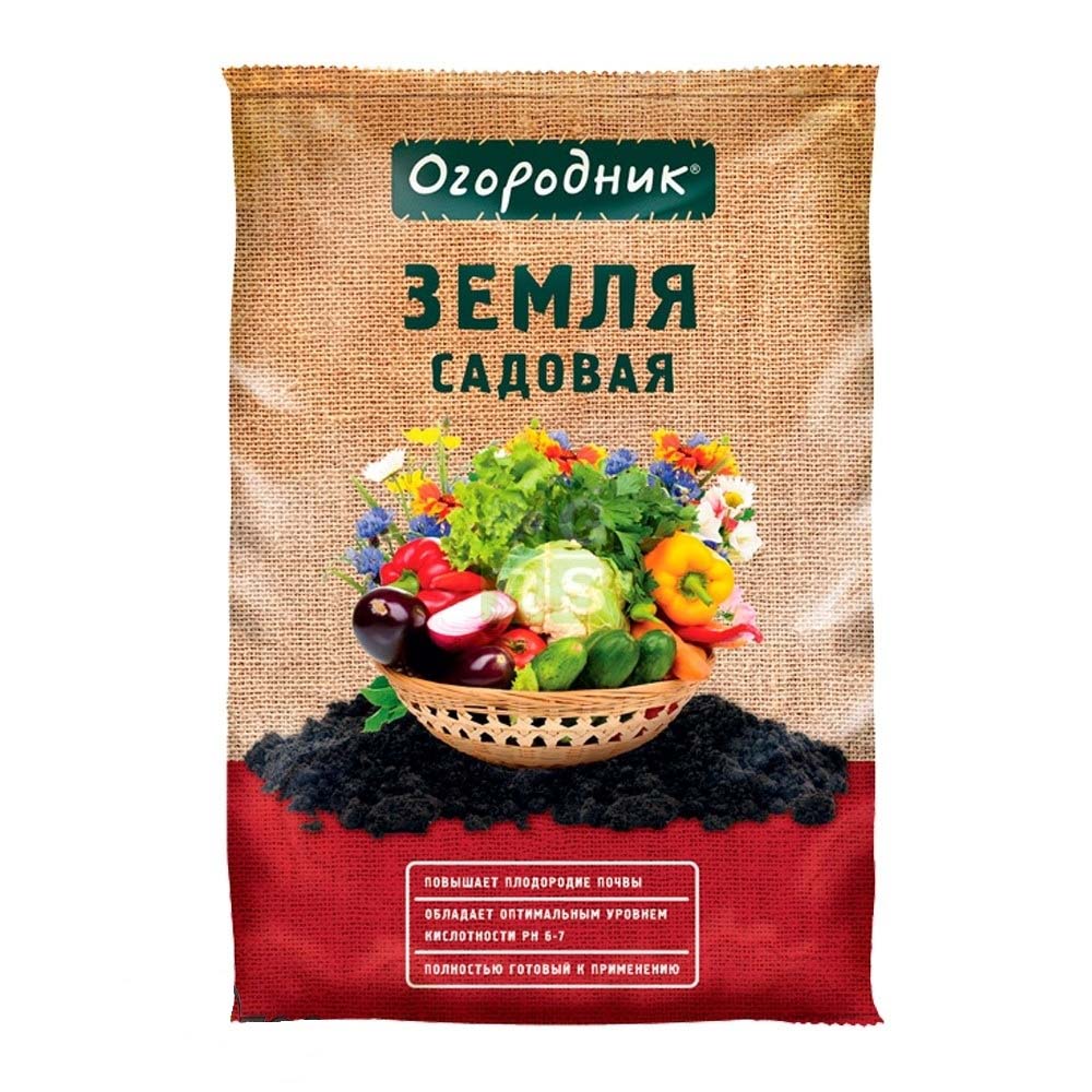 Грунт "огородник" садовая земля 60 л (1/36) "фаско"