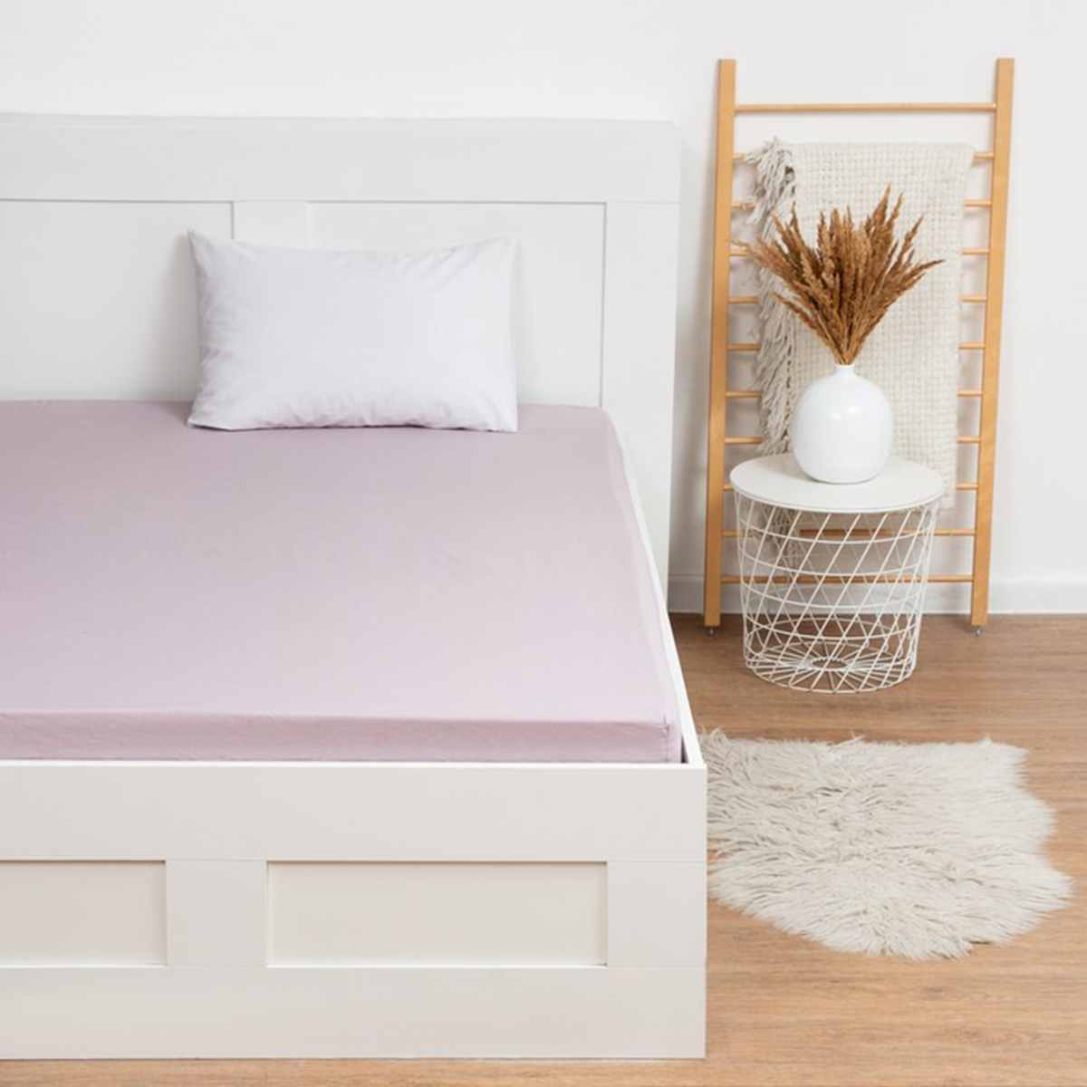 Простыня на резинке "lovelife" 160*200*25 см лиловый (поплин) (1) 9035705