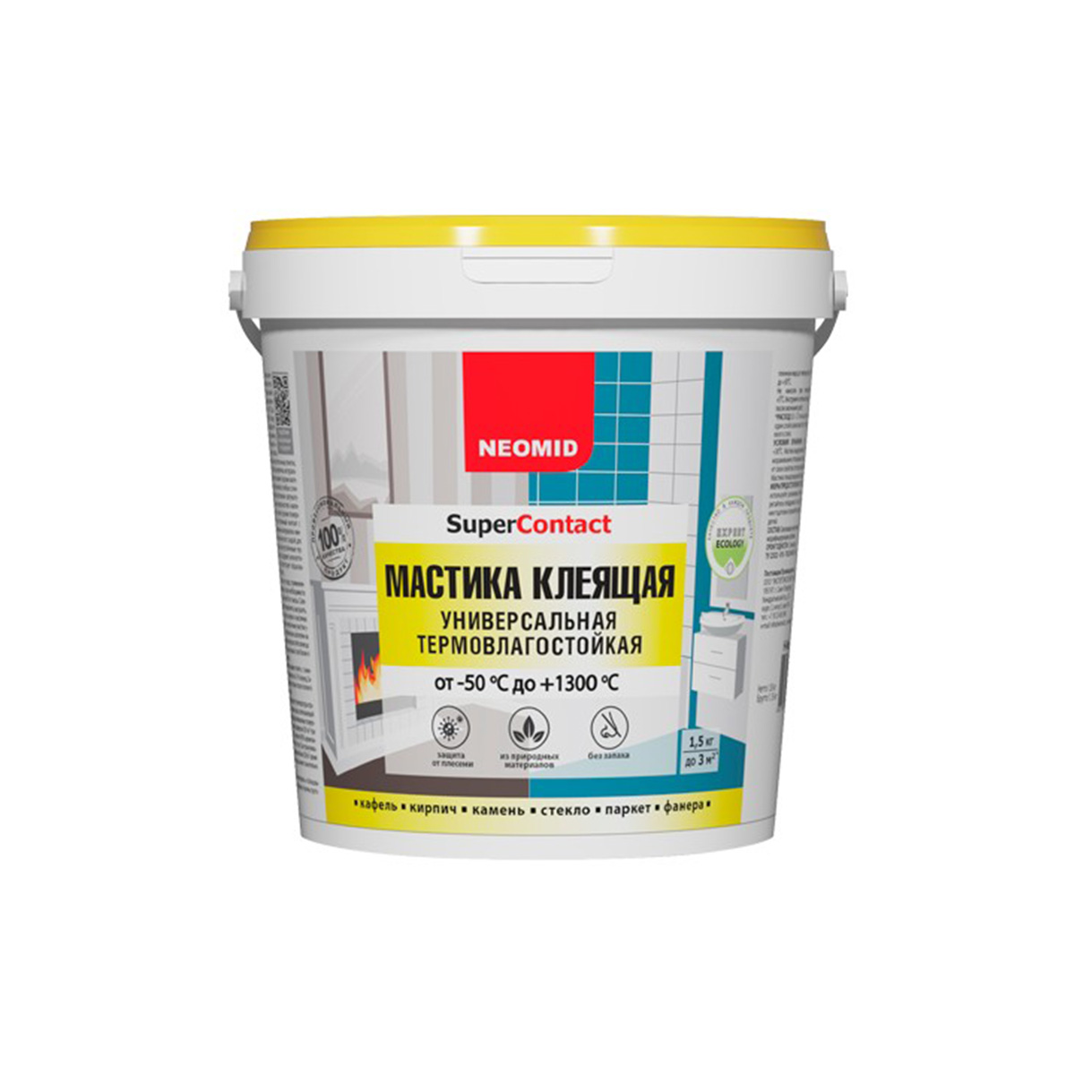 Мастика клеящая термостойкая универс. 1,5 кг (1/12) "neomid"