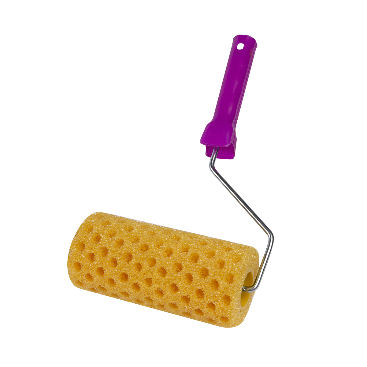 Валик структурный поролон. "горошек"  d80/180 мм бюгель 6 мм (в сборе) (1/50)  "krafor" 089-0180