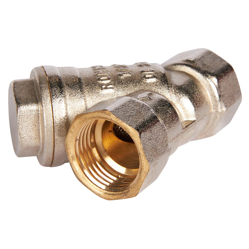 ROMMER 1/2" Фильтр грубой очистки косой 500 мкр.