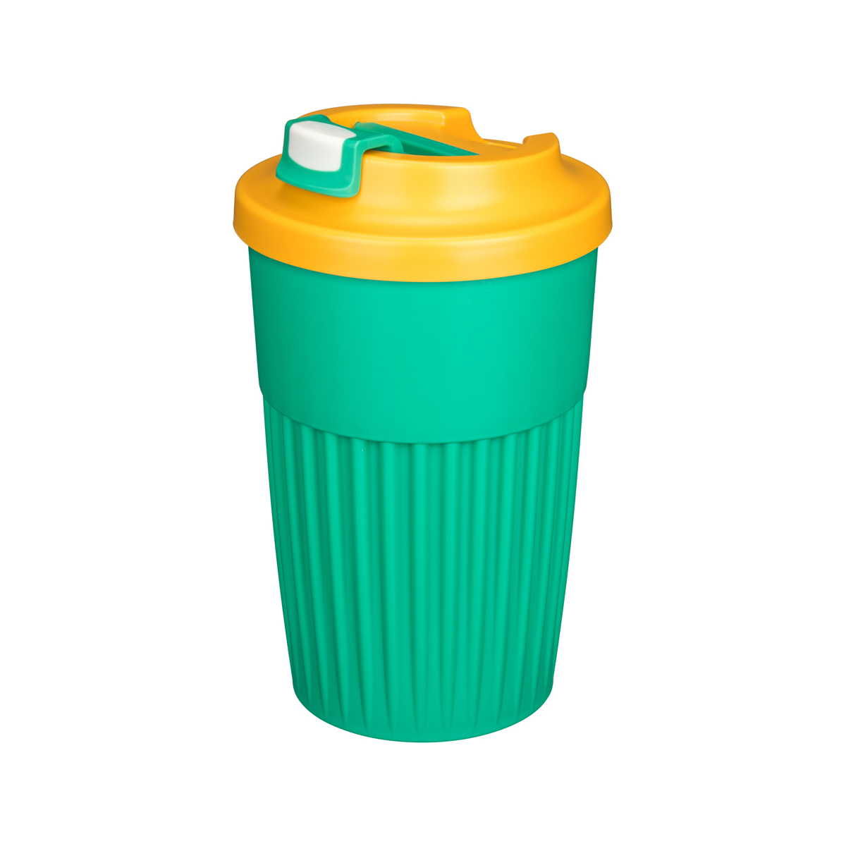 Термокружка с клапаном 450 мл (зеленая) (1/10) "бытпласт"