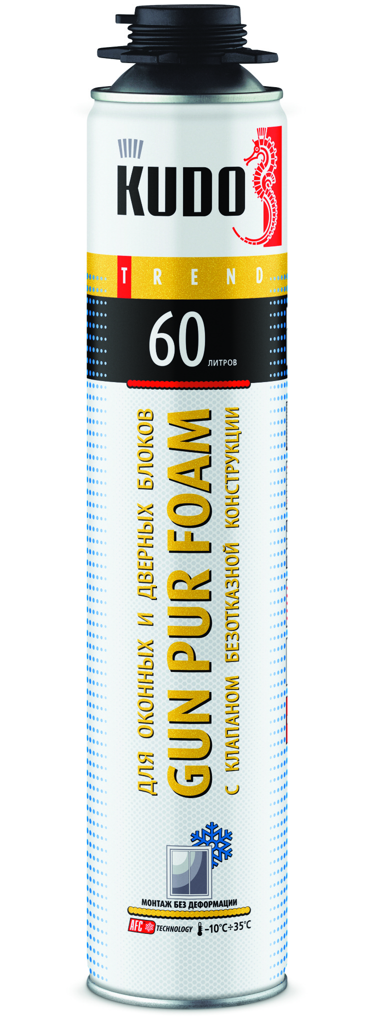 Пена монтажная "trend window 60"  профи 1000 мл/850 г зимняя (12) "kudo"