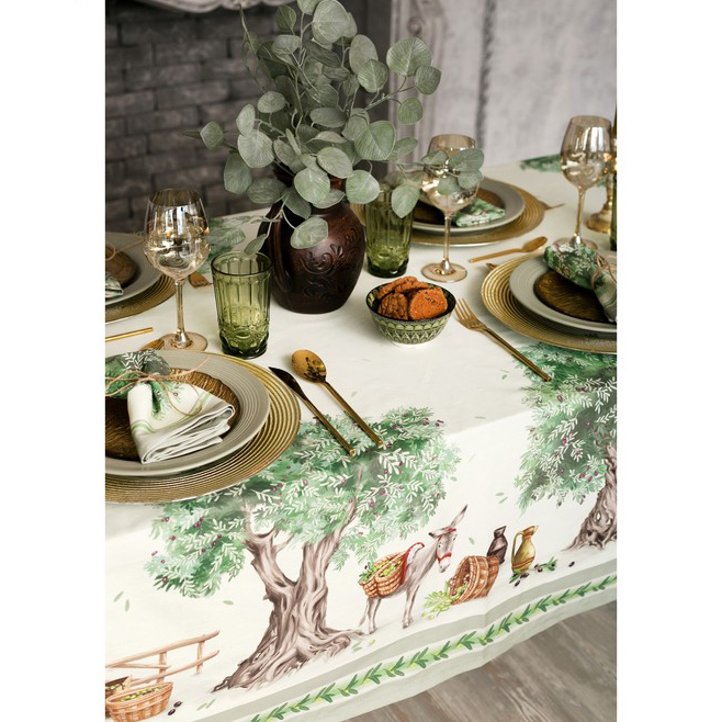 Набор столовый "этель" olivia (скатерть 220*150 см, салфетки 40*40 см 12 шт.) (1/6) 4136540