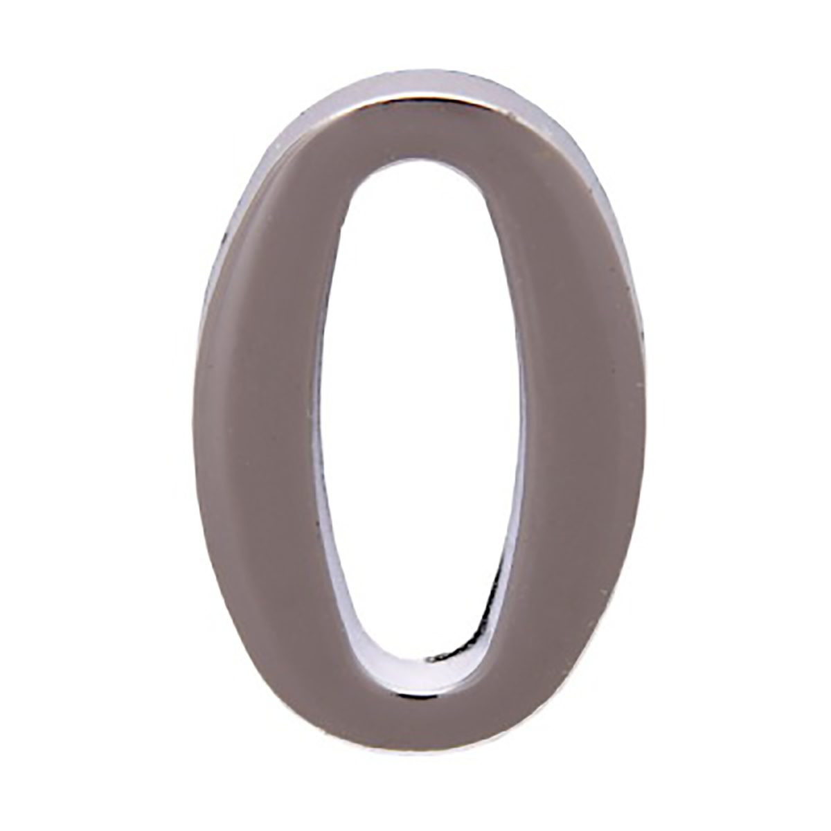 Цифра дверная на клеевой основе "0" хром (20/600) "аллюр"