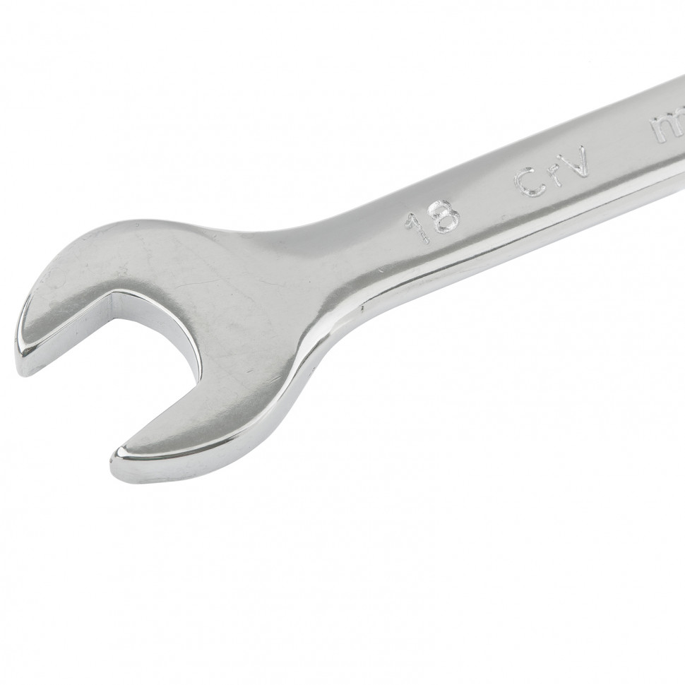 Ключ комбинированный, 18 мм, CrV, полированный хром Matrix (15162)