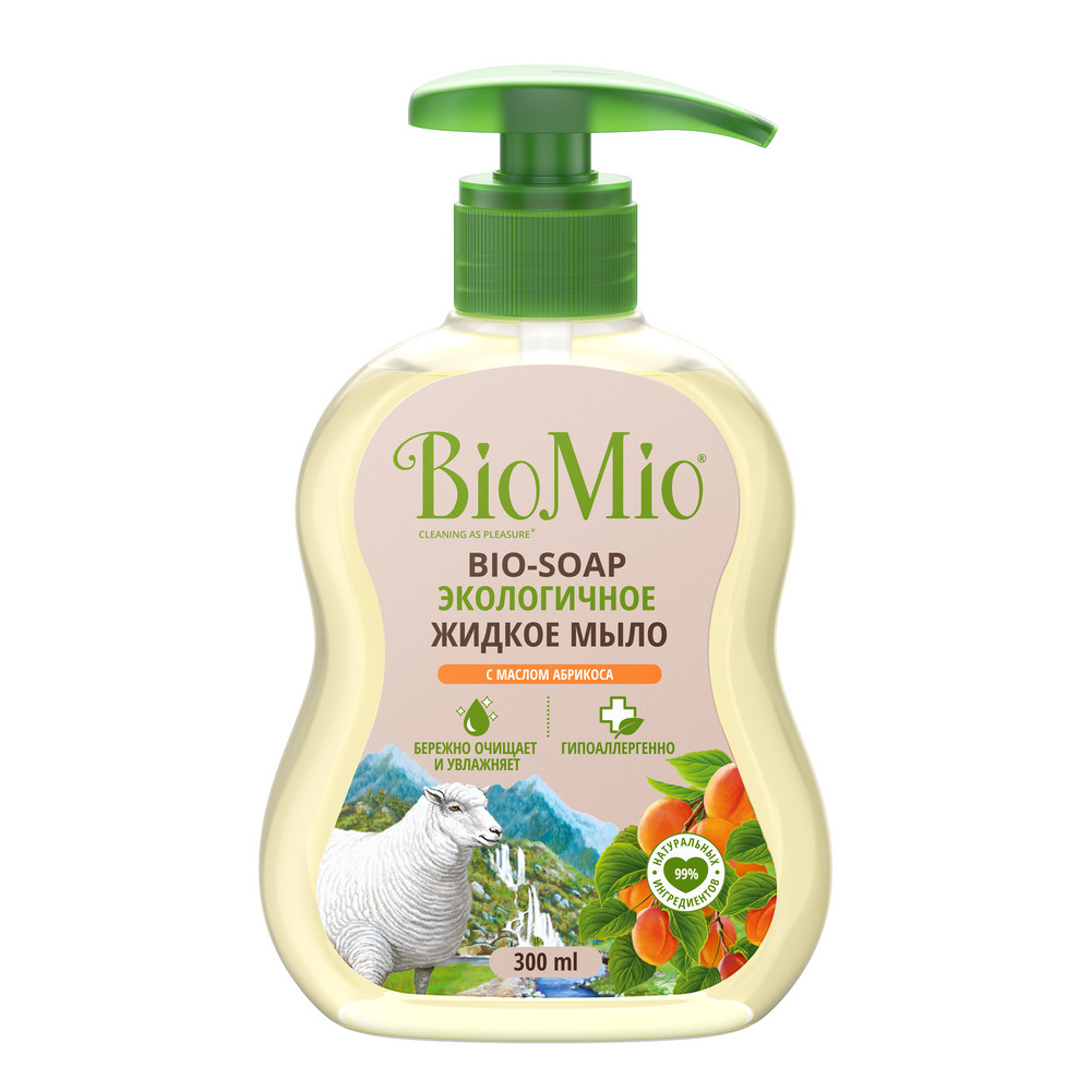 Жидкое мыло "bio-soap" (абрикос) 300 мл (1/12) biomio