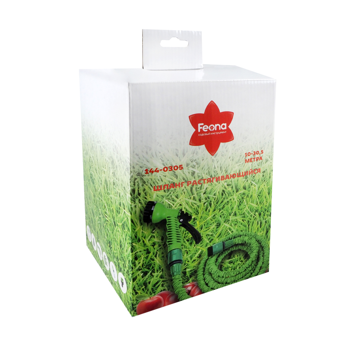 Шланг растягивающийся 30,5 м с пистолетом-разбрызгивателем (1/12) "feona" 144-0305