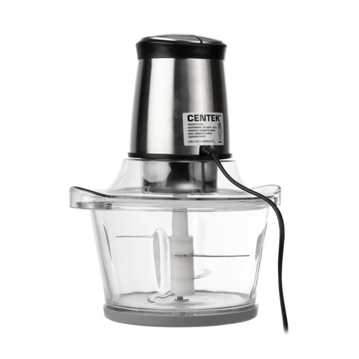 Измельчитель ct-1394 чаша 1,5 л, 600 вт, 2 скорости (1/6) "centek"