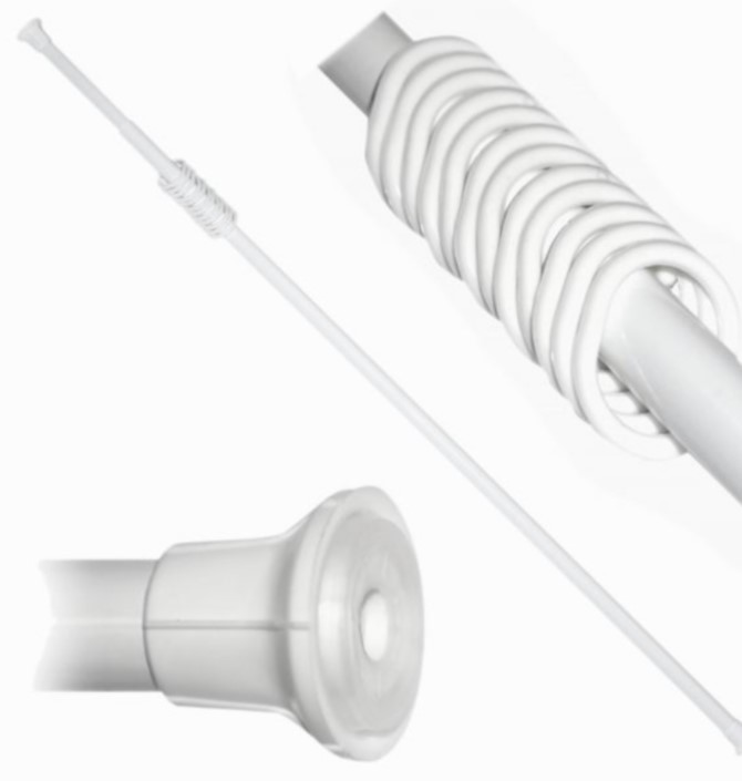 Штанга для ванной раздвижная 280 см, с кольцами (белый) (1/25) "виолет"