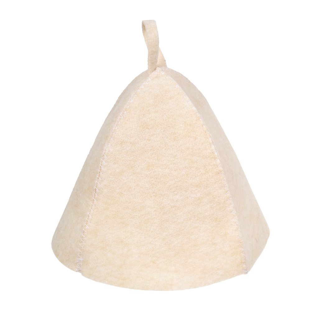 Шапка для бани и сауны "классика" (белая) (1/20) "hot pot" 41214