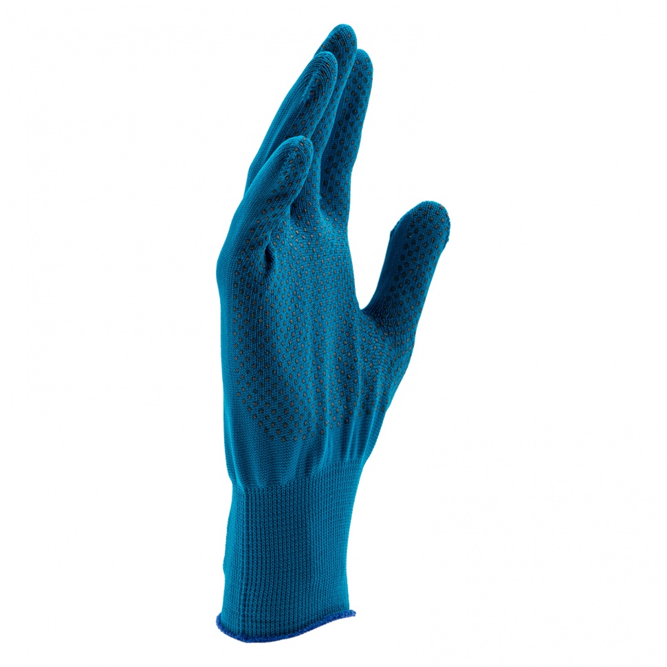 Перчатки Нейлон, ПВХ точка, 13 класс, цвет ультрамарин, XL (67846)