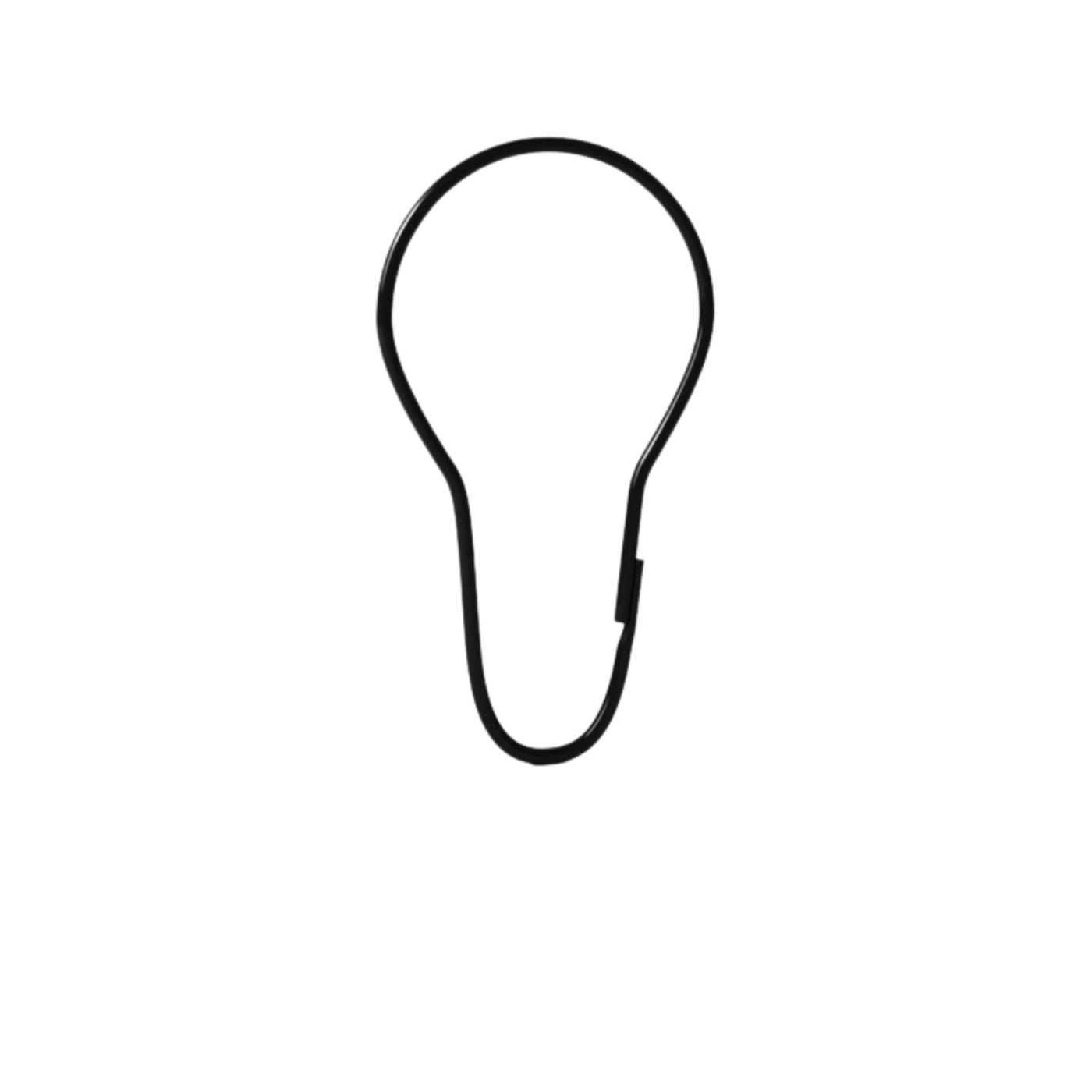 Кольца для штор в ванную металлич. набор 12 шт. (черные) (1/50) "iddis" rinmbl0i15