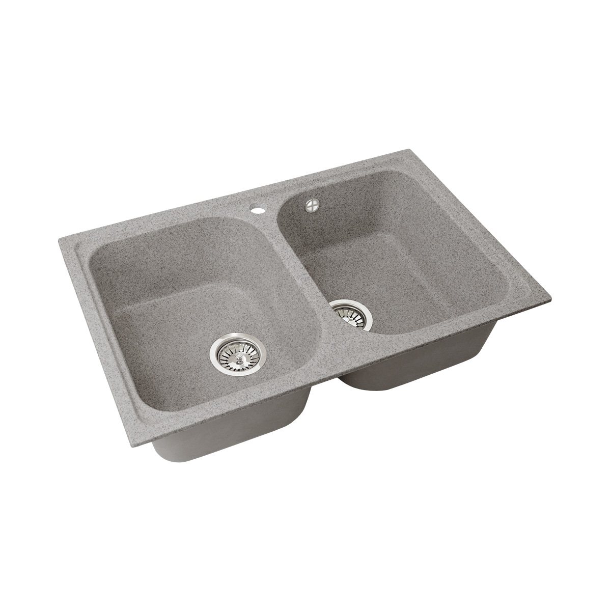 Мойка для кухни врезная искуств. камень gs-15-309 двойная 787*495 мм темно-серая "granstones"