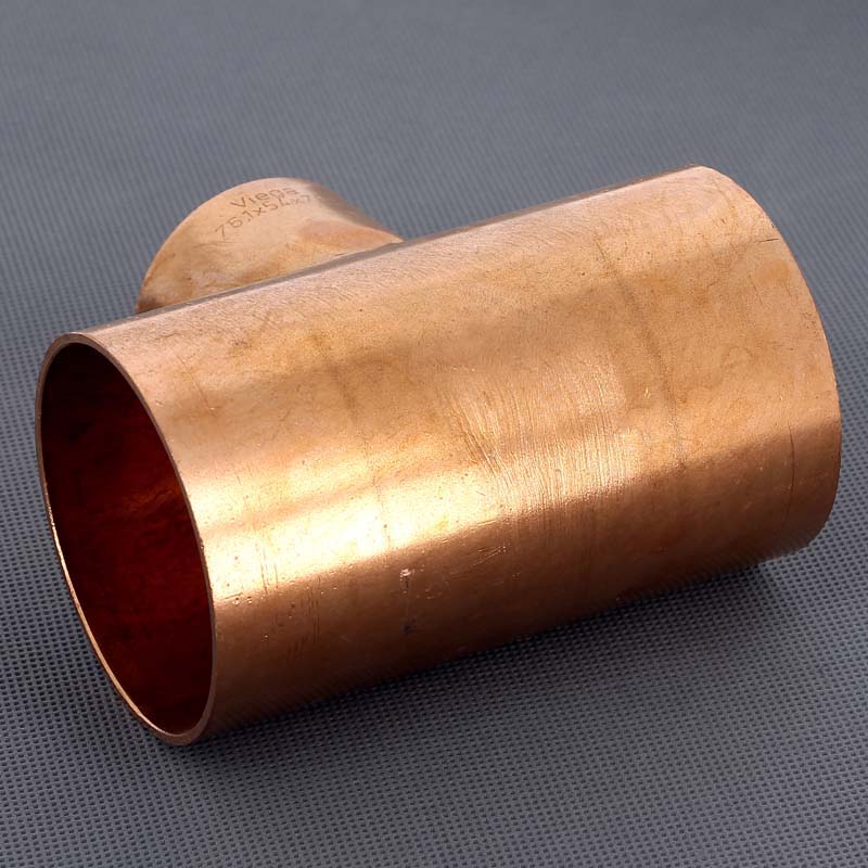 Тройник переходной под пайку 76 х 54 х 76 мм VIEGA медный