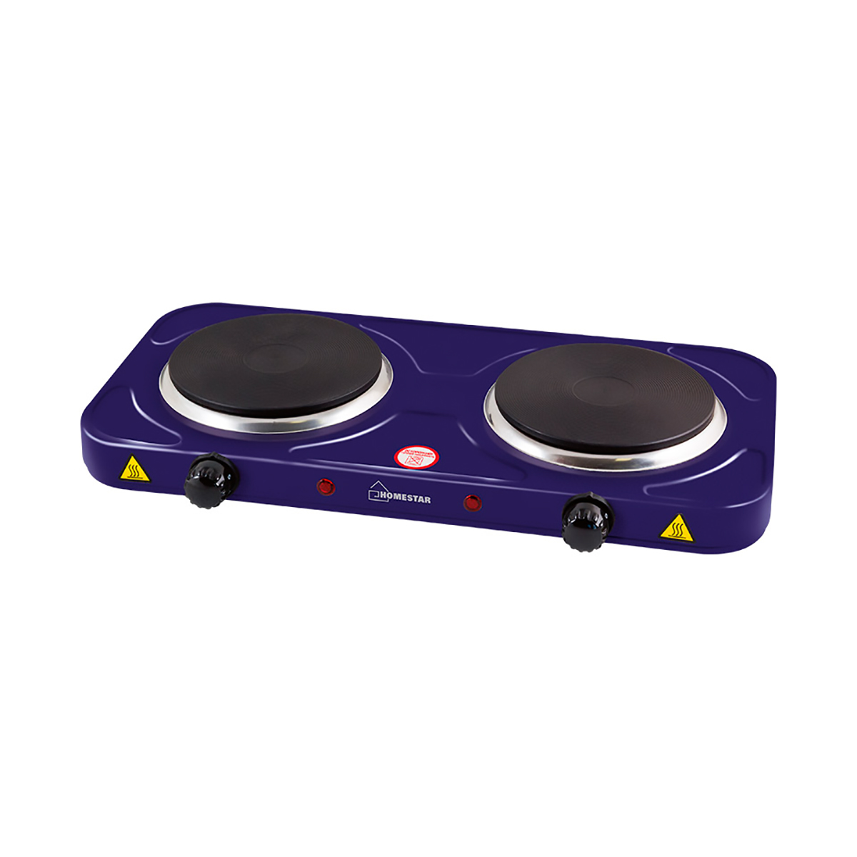 Плита электр. 2-конфор. (чугун) "homestar" hs-1104 (синий) (1/5)