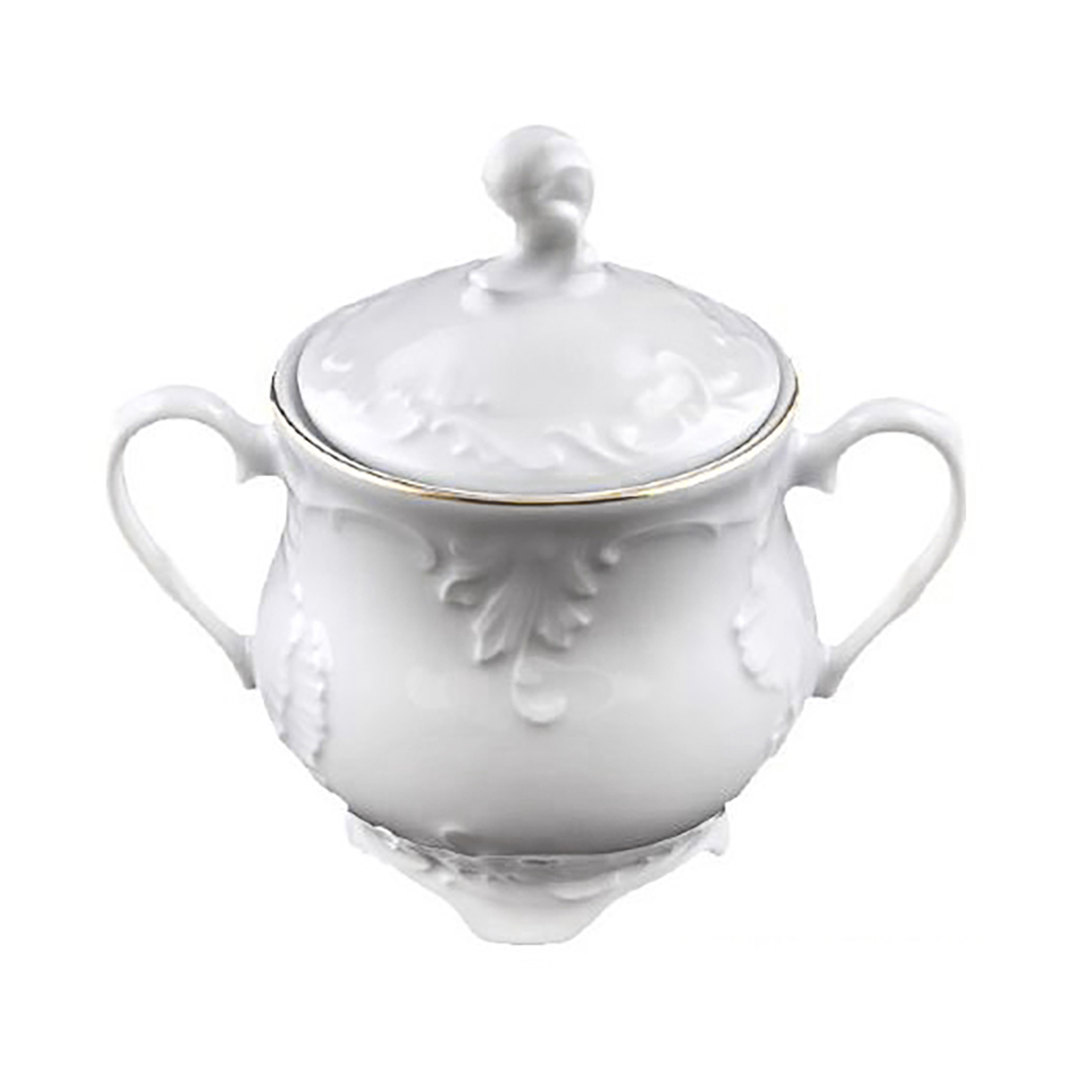 Сахарница "rococo" золотая кайма 250 мл (1/6/36) "cmielow" omdz21-рококо-41