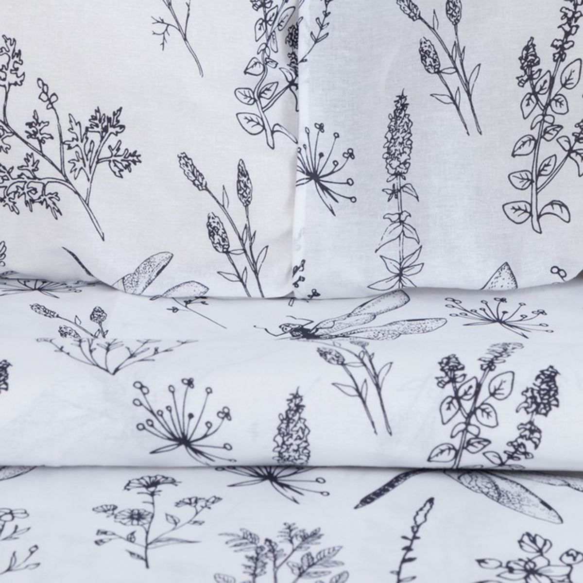 Постельное белье "этель" стрекозы евро (бязь) (1) 7534021