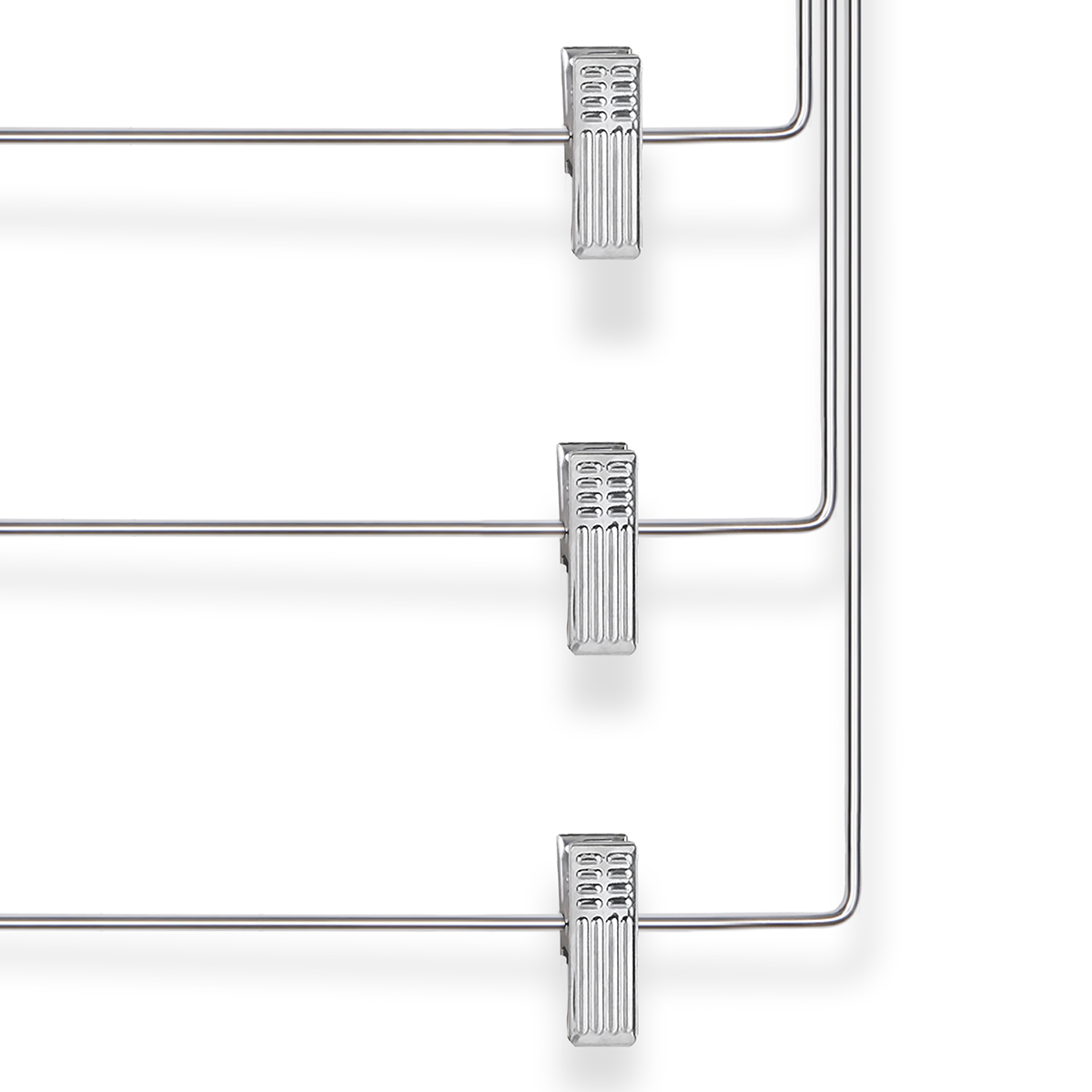 Вешалка-качели для брюк и юбок 3-х уровневая с клипсами, черная (1/30) "valiant" bh-s3k