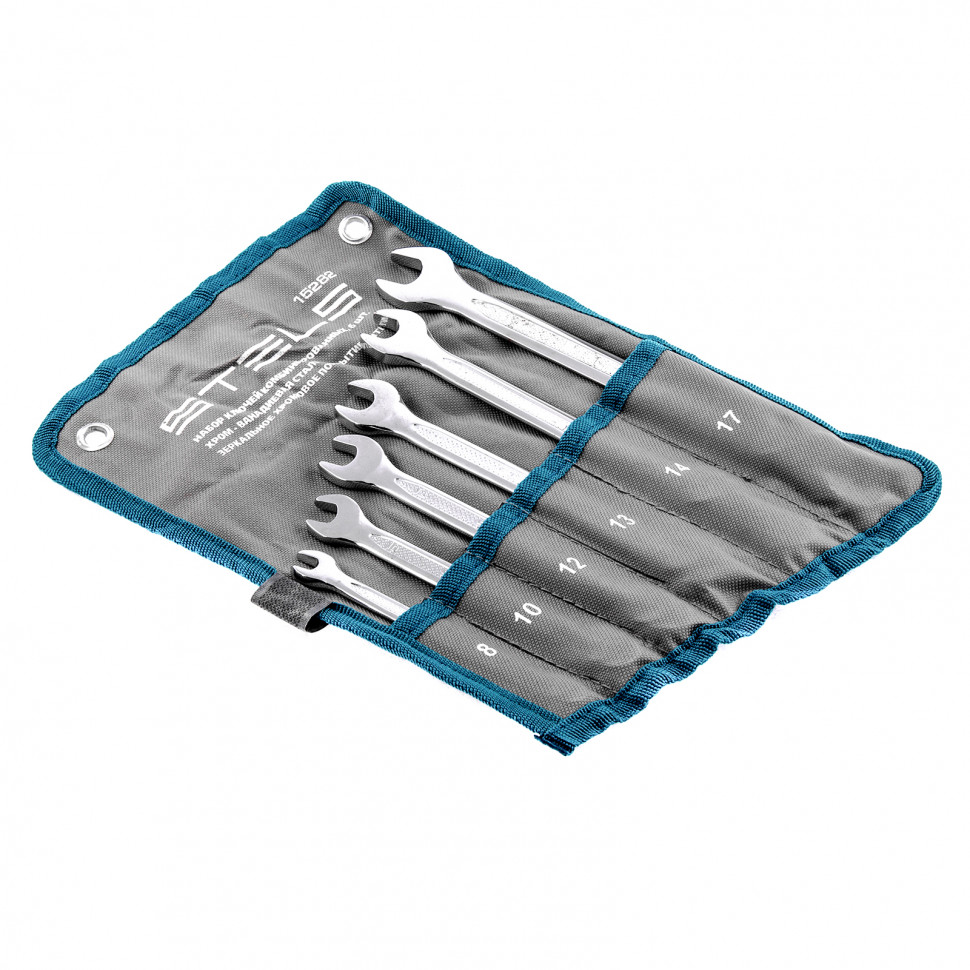 Набор ключей комбинированных 6 шт, 8-17 мм,  антислип Stels (15282)