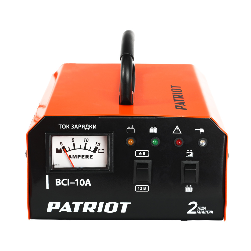 Зарядное устройство bci-10a 10-150 а/ч, 6/12в (1/6) "patriot" 650303410