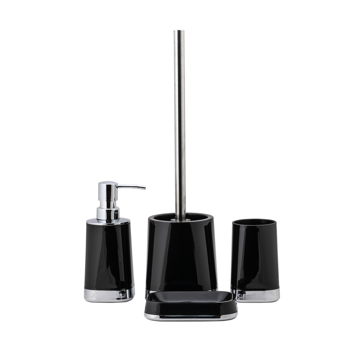 Стакан для ванной комнаты "gloss" пласт. (черный) (1/12) "swensa" swp-1901blk-03