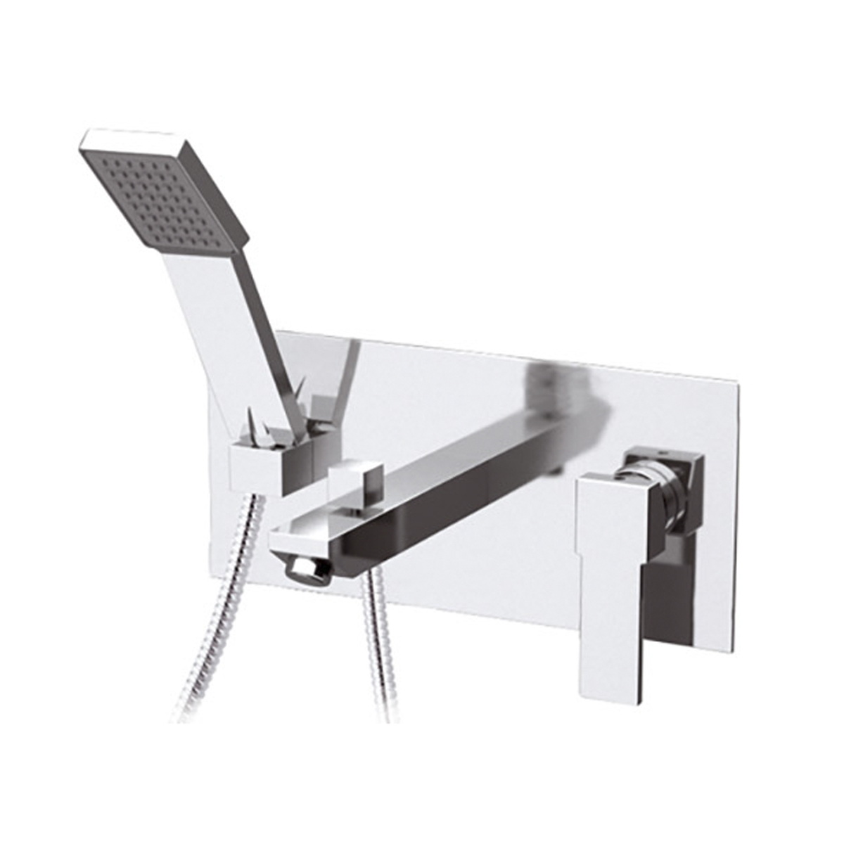 Смеситель для ванн "qubika" q04 встраиваемый (1/3) "remer"