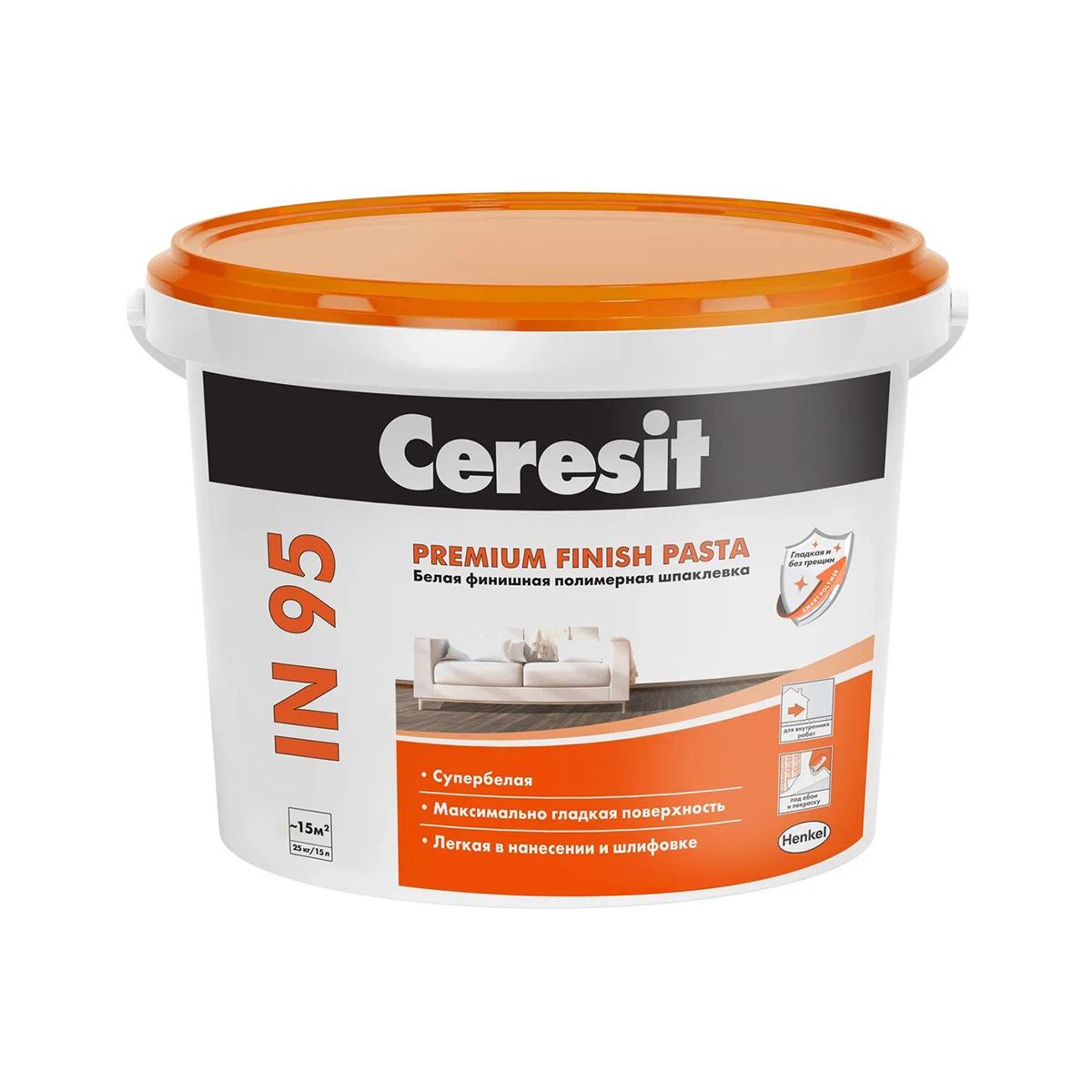Шпаклевка полимерная готовая  in 95  универс. 25 кг (1/24) "ceresit"
