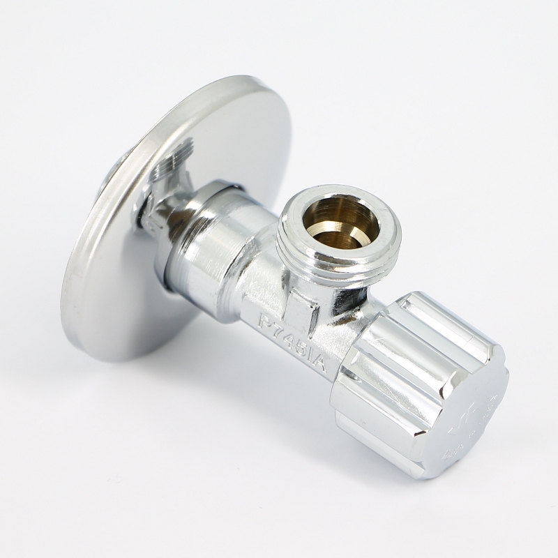 Вентиль угловой 1/2'х1/2' НН для подключения бачков/смесителей хромированный UNI-FITT рукоятка пласт