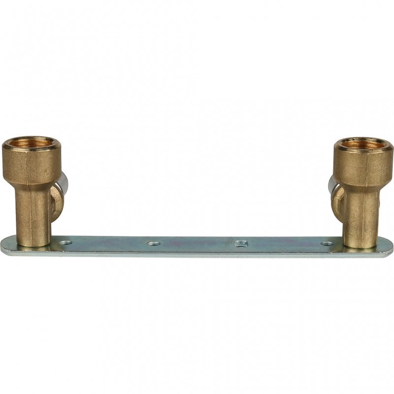 Водорозетка под пресс 16 х 1/2" на монтажной планке STOUT для МП труб